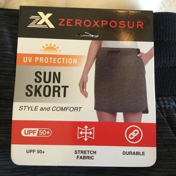 NWT Zeroxposur Sun Skort. Black Sz M, S - Picture 10 of 16